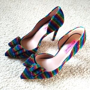 Betsey Johnson Prince-P Rainbow Heels